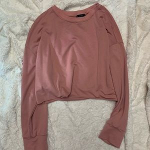 Pink cropped sweater